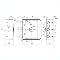 Замок МЕТТЭМ ЗН4 030.0.1 ПР (3 ключа) 19751