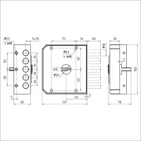 Замок МЕТТЭМ ЗН4 030.0.1 ПР (3 ключа) 19751
