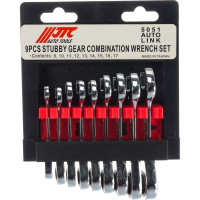 Набор комбинированных трещоточных коротких ключей 8-17мм 9шт JTC-5051