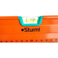 Антиударный магнитный уровень Sturm, 3 глазка, 400 мм 2015-05-400