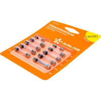 Предохранители Airline "стеклянные цилиндрические" в блистере 10 шт., 2-25А AFU-T-06