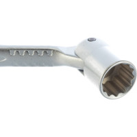 Торцевой прямой шарнирный ключ 17х19мм, 260мм JTC-3940