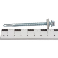 Кровельный саморез Daxmer 5, 5х76 цинк сверло №5, 100 шт 00000314831