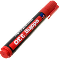 Перманентный маркер, красный, клиновидный наконечник  1-5 мм Edding E-330-2