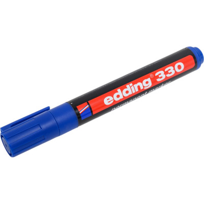 Маркер перманентный EDDING 330-3, клиновидный наконечник 1,5-3 мм, синий E-330#3