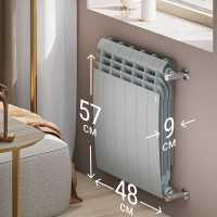 Радиатор Royal Thermo BiLiner 500/Silver Satin - 6 секц. НС-1176318