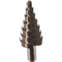 Сверло ступенчатое (6-25 мм; 7 ступеней; ход 4.5 мм) по металлу Энкор 21625