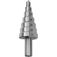 Сверло ступенчатое (6-25 мм; 7 ступеней; ход 4.5 мм) по металлу Энкор 21625