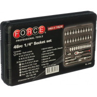 Набор инструмента с 6-ти гранными головками FORCE 1/4 46 предметов 2462