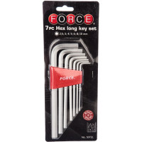 Набор шестигранных Г-образных ключей FORCE 7 предметов 5072L