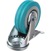 Колесо аппаратное поворотное под болт с тормозом Longway SChgb 93