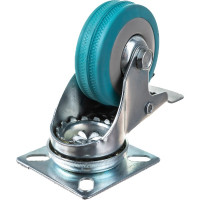 Колесо аппаратное поворотное с тормозом Longway SCgb 25 Поворотная колесная опора с торм. сер. рез. (120)