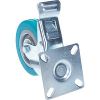 Колесо аппаратное поворотное с тормозом Longway SCgb 42 Поворотная колесная опора с торм. сер. рез. (36)