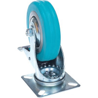 Колесо аппаратное поворотное с тормозом Longway SCgb 42 Поворотная колесная опора с торм. сер. рез. (36)