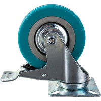 Колесо аппаратное поворотное с тормозом Longway SCgb 42 Поворотная колесная опора с торм. сер. рез. (36)