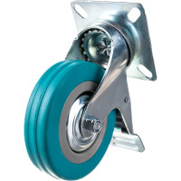 Колесо аппаратное поворотное с тормозом Longway SCgb 42 Поворотная колесная опора с торм. сер. рез. (36)