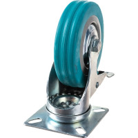 Колесо аппаратное поворотное с тормозом Longway SCgb 42 Поворотная колесная опора с торм. сер. рез. (36)