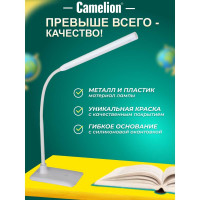 Настольный светильник, белый, LED, 6Вт, 230В, сенсорное включение, 4 уровня яркости, 4000К Camelion KD-792 C01 12488