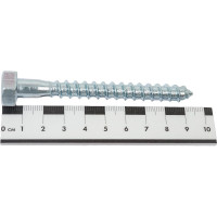 Сантехнический болт DIN 571 оцинкованный 10х90, 2шт - пакет Tech-Krep/Zitar 103884