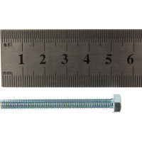 Болт DIN 933 с шестигранной головкой, оцинкованный М5х50, 50шт - коробка Tech-Krep 105199