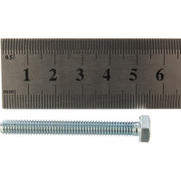 Болт DIN 933 с шестигранной головкой, оцинкованный М6х50, 40шт - коробка Tech-Krep 105205