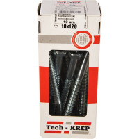 Сантехнический болт DIN 571 оцинкованный 10х120, 10шт - коробка Tech-Krep 126562