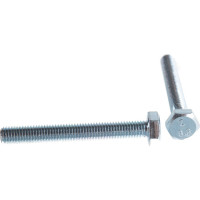 Болт DIN 933 с шестигранной головкой, оцинкованный М10х80, 12шт - коробка Tech-Krep 126522