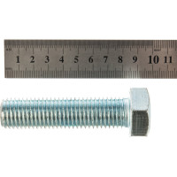 Болт DIN 933 с шестигранной головкой, оцинкованный М20х80, 5шт - коробка Tech-Krep 126544