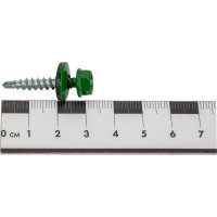 Кровельный саморез Tech-Krep КР сверло 4,8х28 RAL-6002 зелёный 60 шт,коробка с окном 112030