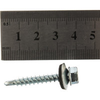 Кровельный саморез Tech-Krep КР ZP сверло 4,8х35 60 шт, коробка с окном 112026