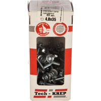 Кровельный саморез Tech-Krep КР ZP сверло 4,8х35 60 шт, коробка с окном 112026