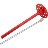 Дюбель для теплоизоляции с металлическим гвоздём с термоголовкой 10х180, 200шт Tech-Krep 130103