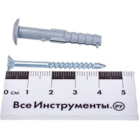 Дюбель-гвоздь 6х40 гриб, полипропилен 500шт - ведро Tech-Krep 113143