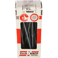 Универсальный саморез Tech-Krep 150х6,0 мм 50 шт оцинкованный, коробка с окном 102217