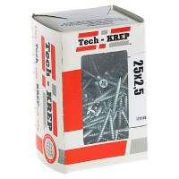 Универсальный саморез Tech-Krep 25х2,5 мм 200 шт оцинкованный, коробка с окном 102159