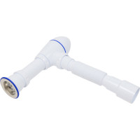 Сифон для умывальника Unicorn 1.1/2"х40, нержавеющий выпуск, винт 80 мм, с универсальной гибкой трубой, 40х40/50 A220 ИС.110309 533253