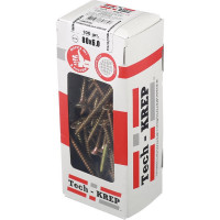 Универсальный саморез Tech-Krep 80х6,0 мм 75 шт желтый, коробка с окном 102273