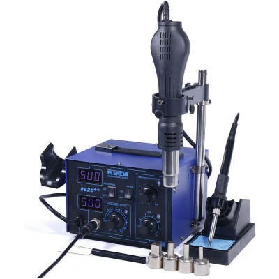 Паяльная станция ELEMENT 852D++ 16553 с держателем фена