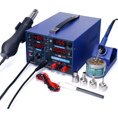 Паяльная станция со встроенным блоком питания ELEMENT 853D 15v/2А 16033