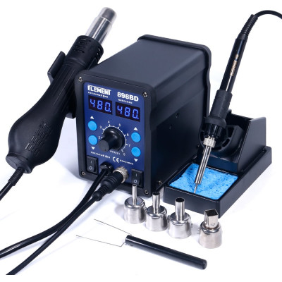Паяльная станция, фен+паяльник ELEMENT 898BD 15297