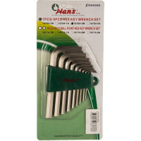 Набор Г-образных шестигранников Hans 1.5-10мм, 9шт. 16764-9M