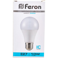 Светодиодная лампа - шар E27 10W 6400K FERON LB-92 25459