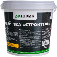 Клей ПВА ULTIMA СТРОИТЕЛЬ ведро 0,9кг ULTSTR09