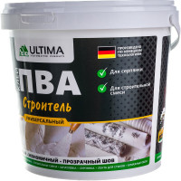 Клей ПВА ULTIMA СТРОИТЕЛЬ ведро 0,9кг ULTSTR09