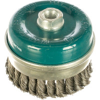 Щетка чашечная со жгутовой стальной проволокой и кольцом Мастер 045 (100 мм; М14) Профоснастка 20104005
