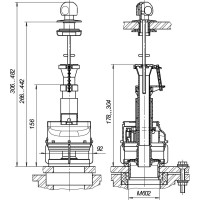 Арматура для бачка ИНКОЭР штоковая, боковая подводка ИС.131033
