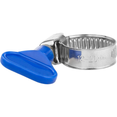 Обжимной хомут из нержавеющей стали MasterProf 12-20 мм, бабочка ИС.140088