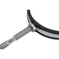 Оцинкованный хомут с резиновым уплотнителем MasterProf 4", M10, с шурупом и дюбелем ИС.140025