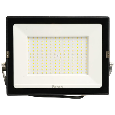 Светодиодный прожектор 2835 SMD 150W 6400K IP65 AC220V/50Hz, черный с матовым стеклом Feron LL-923 32104