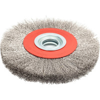 Щетка дисковая с гофрированной нержавеющей проволокой Эксперт 551 (200х32 мм; 12.7/16/19/22/25 мм) Профоснастка 20805009